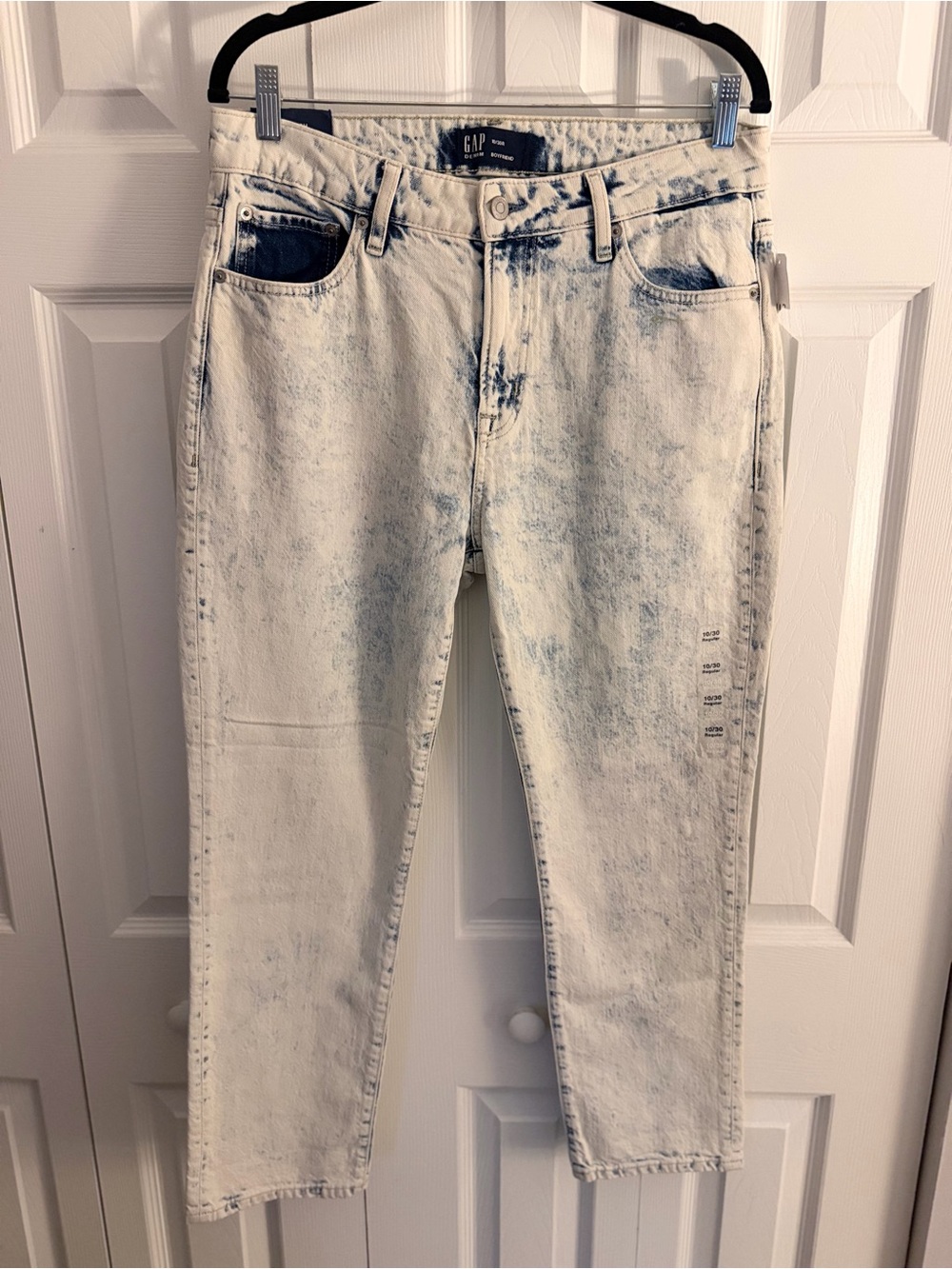 Gap Factory Mid Rise Universal Slim Boyfriend Jeans Light Lago Acid Wash